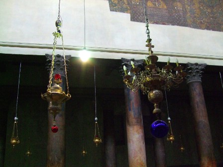 Lamps in the Church Of The Nativity, Bethlehem