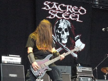 Kai Schindelar from Sacred Steel live at the Bang Your Head