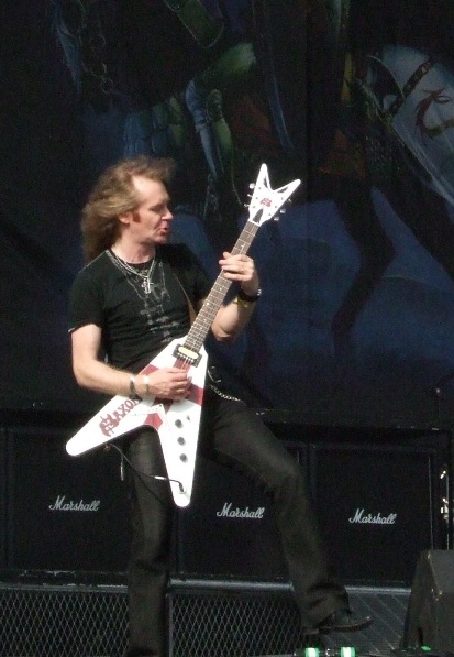 Doug Scaratt from Saxon live at Graspop Festival, Belgium, June 2008