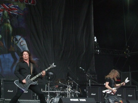 Nibbs and Doug from Saxon live at Graspop Festival, Belgium, June 2008