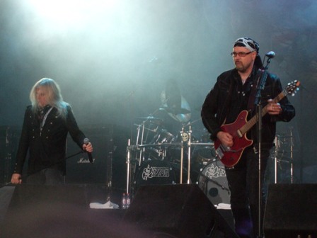 Paul Quinn and Biff Byfford from Saxon live at Sweden Rock Festival, Sweden, June 2008