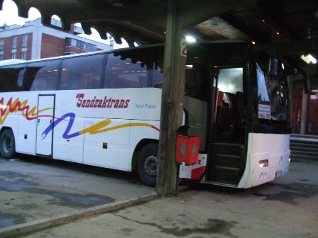 A five hours Sanzaktrans bus ride from Novi Pazar to Belgrade