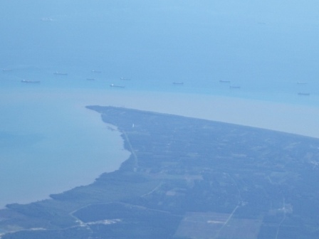 Ships crossing the Singapore Strait