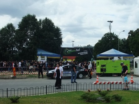 Entrance to the Tuborg Green Festival  in Bucharest