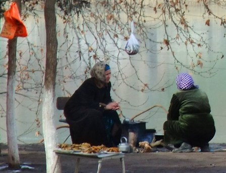 Ladies by the Vakhsh River in Norak, Tajikistan
