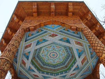 Wooden carved structure near Mir Sayyid Ali Hamadoni mausoleum
