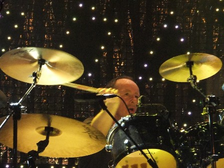 Brian Downey on drums with Thin Lizzy