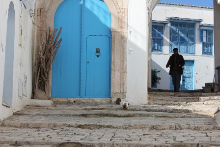 Walking the streets of Sidi Bou Said