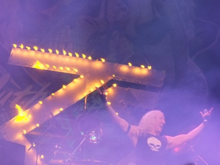 Twisted Sister logo burning in Balingen