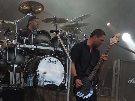 Jon Larsen and Anders Kjølholm from Volbeat in Wacken