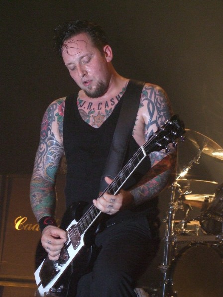 Michael Poulsen of Volbeat live in Antwerpen, Belgiul, October 11 2008