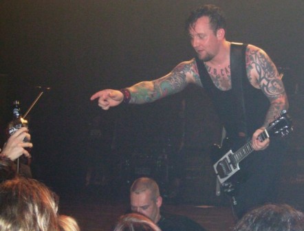 Michael Poulsen and his Jack Daniels. Antwerpen, Belgium, October 11 2008