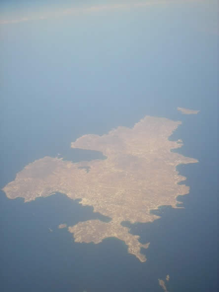 Flying over Greek Islands
