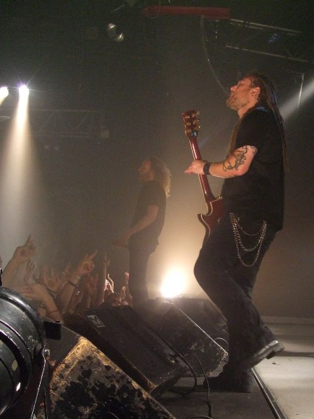 Martin Henriksson and Mikael Stanne of Dark Tranquillity live at La Locomotive, Paris, France, October 28 2008