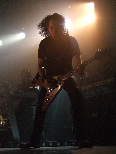 Niklas Sundin of Dark Tranquillity headbanging at La Locomotive, Paris, France, October 28 2008